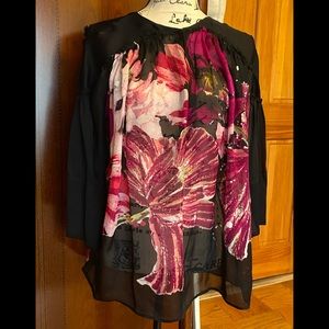 Roberto Cavalli chiffon black Top Blouse S/M